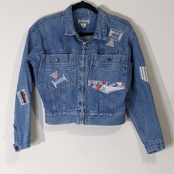 Vintage Cropped Denim Jacket - Picture 1 of 8